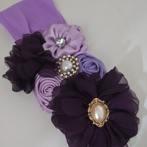 Elegant Purple and Lavender Floral Headband